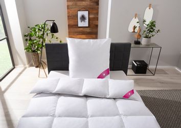 RIBECO Daunenbettdecke "Johanna" extrawarm Füllung 80Daunen20Federn Bezug B günstig online kaufen