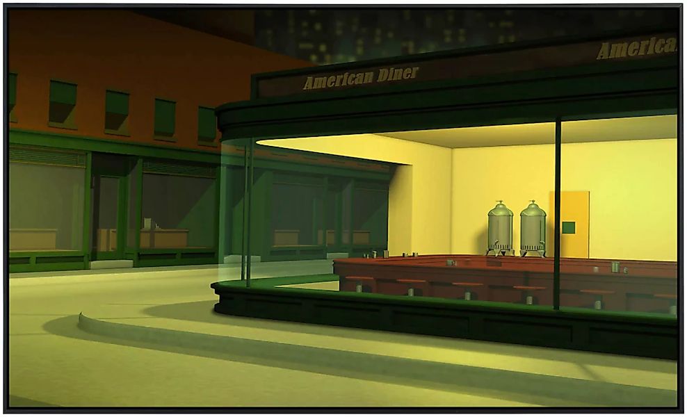 Papermoon Infrarotheizung »American Diner bei Nacht«, sehr angenehme Strahl günstig online kaufen