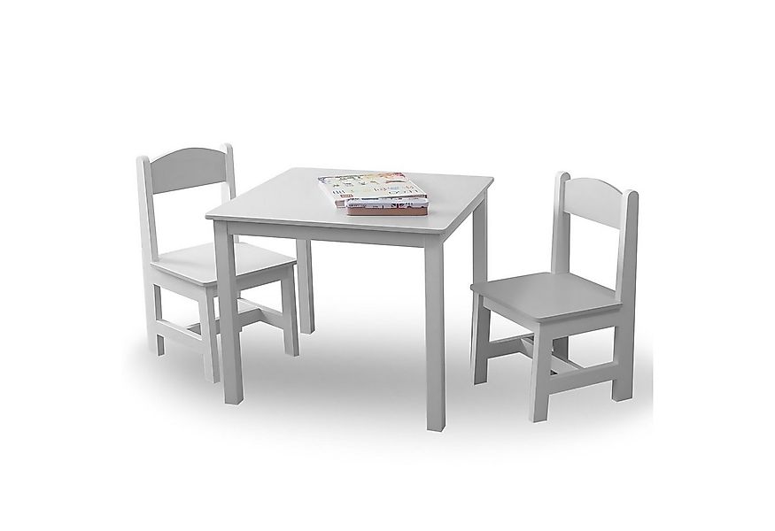 habeig Kindersitzgruppe Kindertisch & 2 Stühle Kindermöbelset Maltisch Hock günstig online kaufen