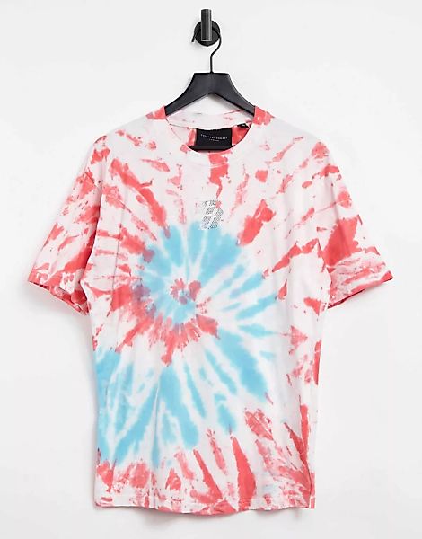Criminal Damage – Oversize-T-Shirt mit Batikmuster-Mehrfarbig günstig online kaufen