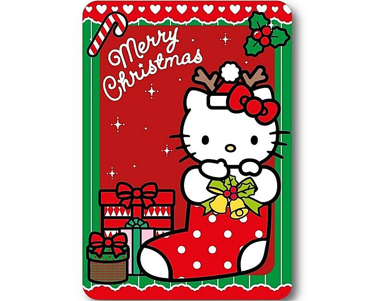 Wohndecke Hello Kitty Holiday Cheer Polar Fleece Decke 100x140cm, Hello Kit günstig online kaufen
