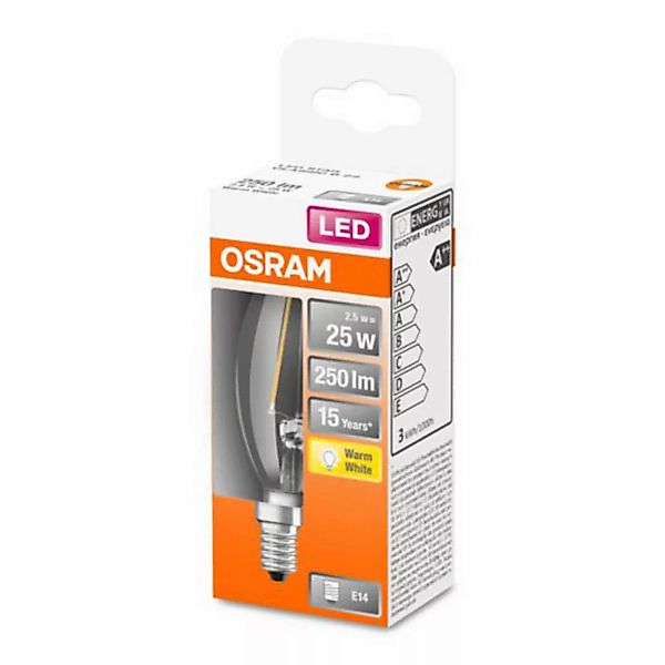 Osram LED-Leuchtmittel E14 Kerzenform 1,5 W Warmweiß 136 lm 10 x 3,5 cm (H günstig online kaufen