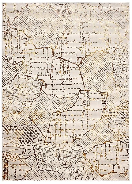 Tapiso Designteppich GOLDEN, rechteckig, Höhe: 16 mm, Wohnzimmer, Schlafzim günstig online kaufen