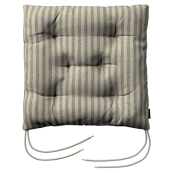 Stuhlkissen Thomas mit Bindeschnur, beige-braun, 38 x 38 x 8 cm, Outdoor Oa günstig online kaufen