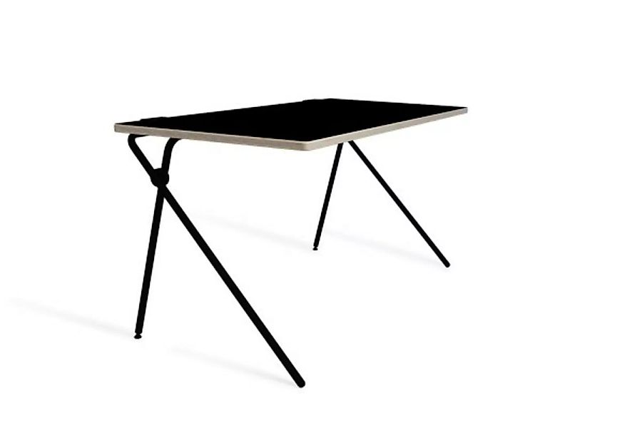 Plato Schreibtisch Set One, Gestell schwarz, Platte schwarz matte HPL Besch günstig online kaufen