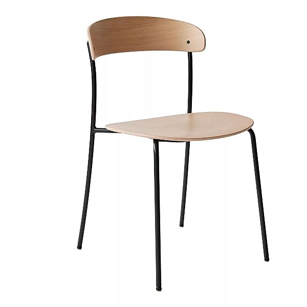 New Works - Missing Stuhl - eiche/lackiert/Gestell Stahl pulverbeschichtet günstig online kaufen
