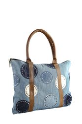 COLLEZIONE ALESSANDRO Schultertasche "Patchwork" aus Jeansstoff mit Leder H günstig online kaufen