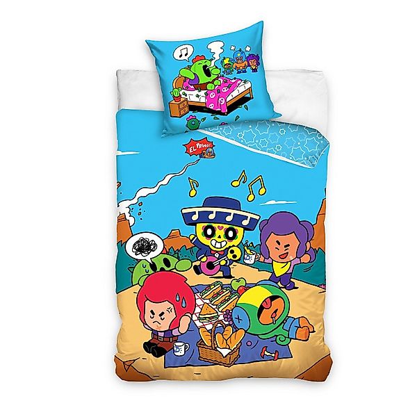 Familando Kinderbettwäsche Brawl Stars Gaming-Bettwäsche 135x200 günstig online kaufen