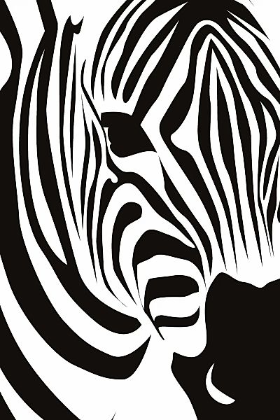 queence Metallbild "Zebra", Zebras-Schwarz-Weiß-Tiere, (1 St.), Stahlschild günstig online kaufen
