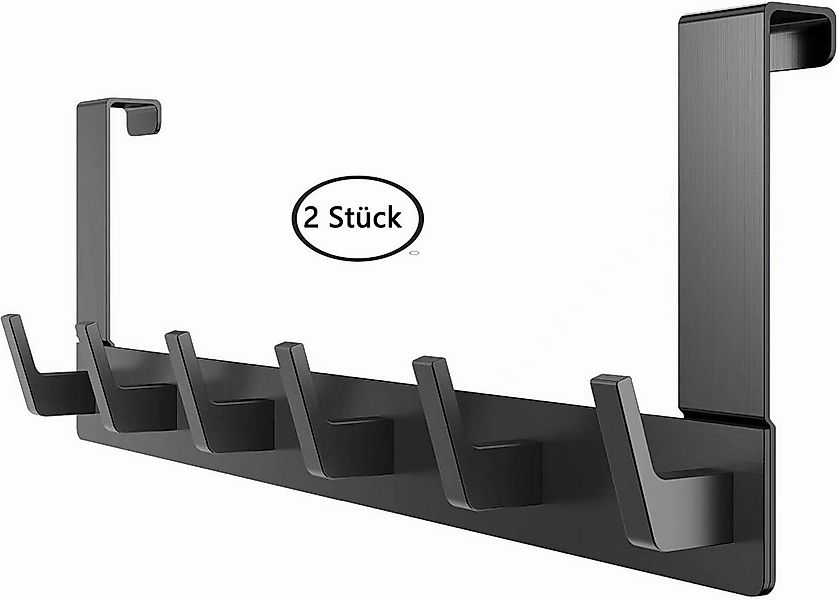 Refined Living Türhaken Türgarderobe zum Einhängen mit 6 Haken, ohne Bohren günstig online kaufen