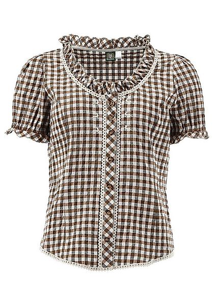 OS Trachten Trachtenbluse Acurus Tailliert, Rundhalsausschnitt, Stick neben günstig online kaufen