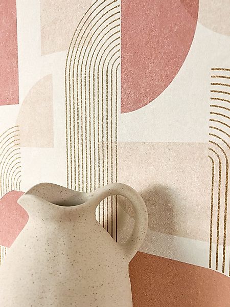 Newroom Vliestapete, Rosa Tapete Modern Streifen günstig online kaufen