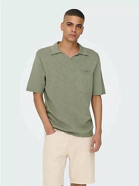 ONLY & SONS Poloshirt Einfarbiges Polo Hemd aus Baumwolle Kurzarm Shirt ONS günstig online kaufen
