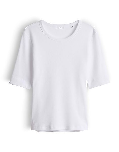 OPUS Kurzarmshirt Feines Rippshirt SUSTAFA Slim aus BCI Cotton Mix günstig online kaufen