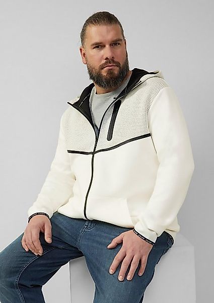 s.Oliver Allwetterjacke Sportive Jacke im Fabricmix mit Hoodie Label-Patch günstig online kaufen