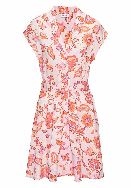 LASCANA Hemdblusenkleid, (mit Bindegürtel), aus Leinenmix, mit Reverskragen günstig online kaufen