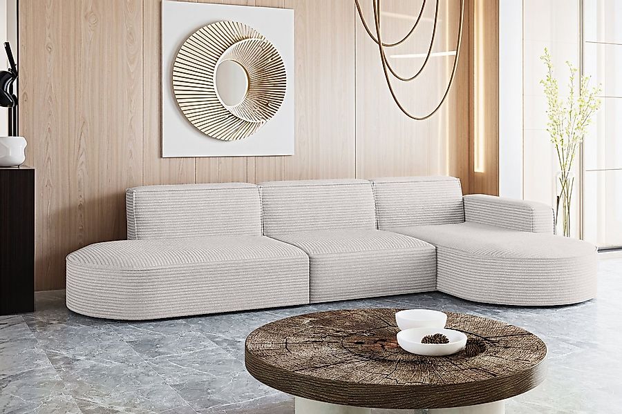 Kaiser Möbel Ecksofa Designer, Sofa L form MODENA stoff Poso, Dekorative Ki günstig online kaufen
