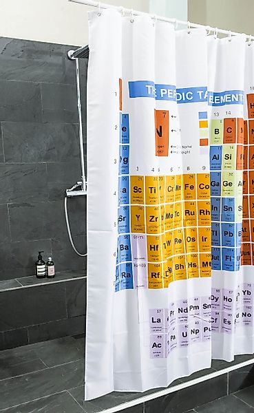 Goods+Gadgets Duschvorhang Periodensystem Breite 180 cm günstig online kaufen