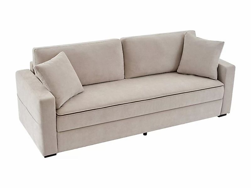 Sofa mit Schlaffunktion 3-Sitzer - Sitzfläche mit Memory Schaum - Stoff - B günstig online kaufen