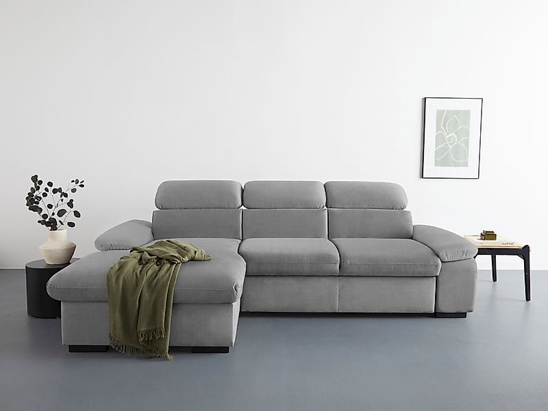 COTTA Ecksofa »Lola L-Form mit Kopfteilfunktion & Hocker« wahlweise mit Bet günstig online kaufen