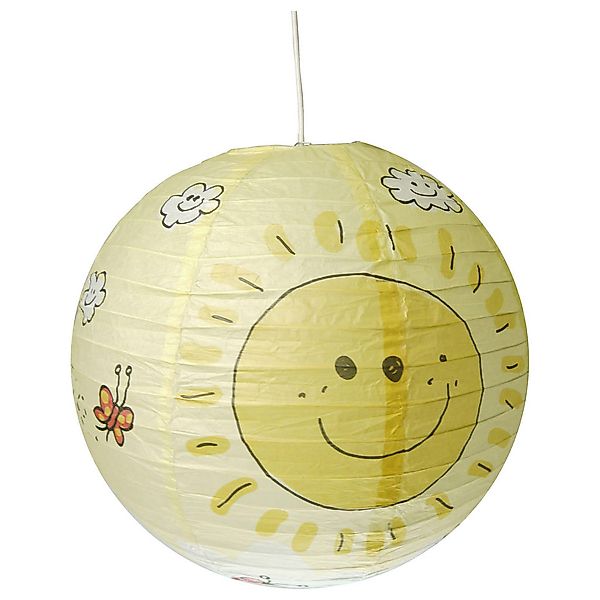 Niermann Pendelleuchte Sunny gelb Papier D: ca. 40 cm günstig online kaufen