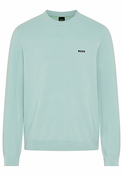 BOSS GREEN Strickpullover "KN Momentum-X CN" Rundhalsausschnitt, Regular Fi günstig online kaufen