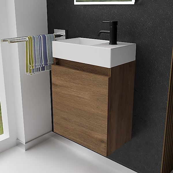Alpenberger Badmöbel-Set Gäste WC Waschbecken mit günstig online kaufen