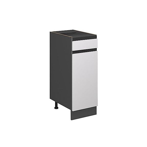 Vicco Küchenunterschrank R-Line Weiß/Anthrazit 30 cm J-Shape ohne Arbeitspl günstig online kaufen