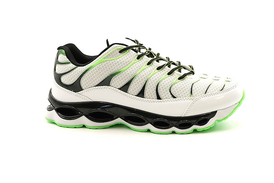 Sonderpostendiscount Herrenschuhe Sneaker C1001-19 White/Green mit günstig online kaufen