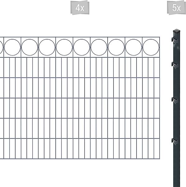 Arvotec Doppelstabmattenzaun "ESSENTIAL 120 zum Einbetonieren "Ring" mit Zi günstig online kaufen