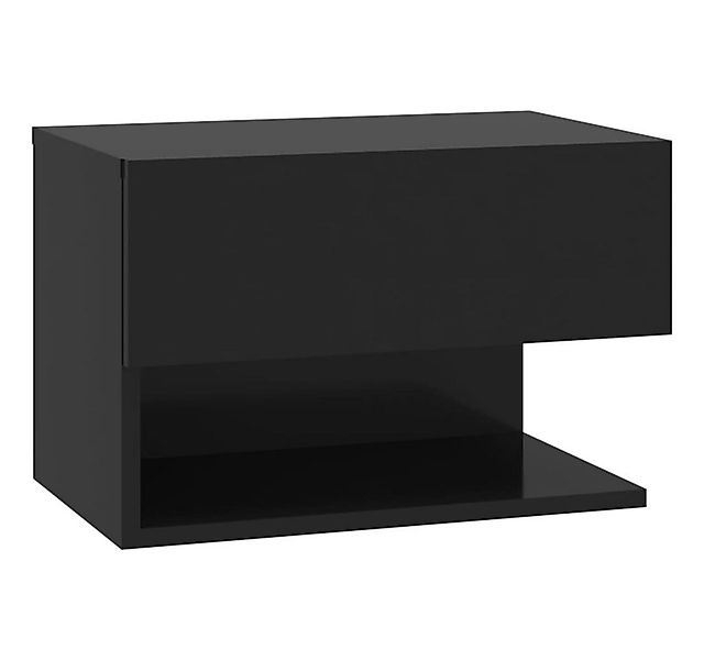 furnicato Nachttisch Wand-Schwarz (1-St) günstig online kaufen