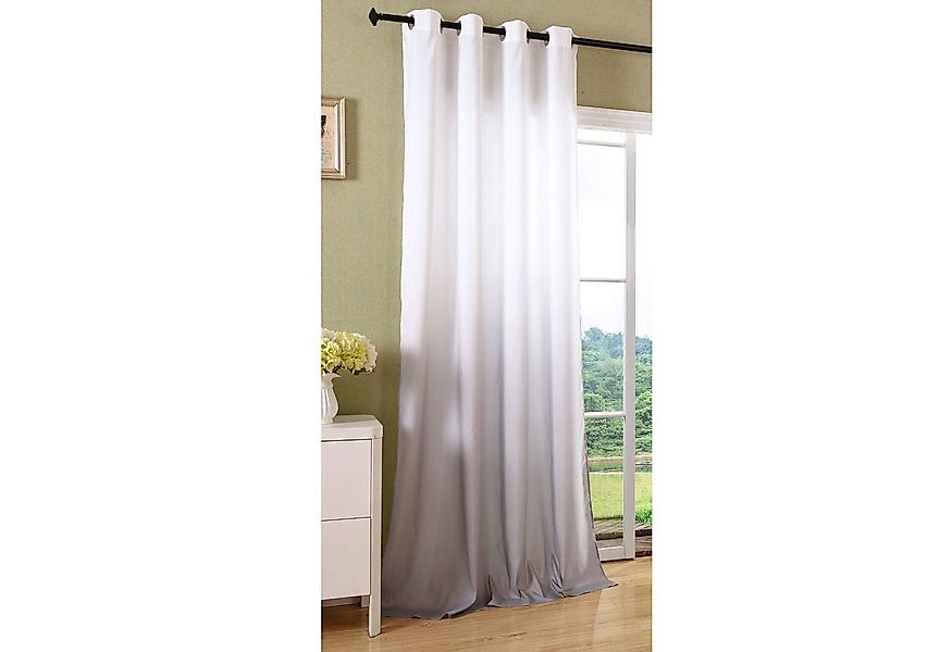 Gardinenbox Vorhang (1 St), Ösen, Microfaser, Farbverlauf Schal Microsatin günstig online kaufen