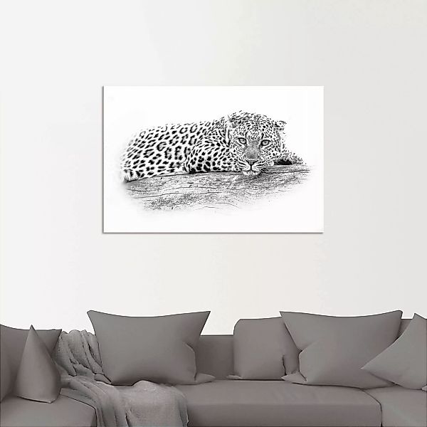 Artland Wandbild "Leopard High Key Optik", Wildtiere, (1 St.), als Alubild, günstig online kaufen