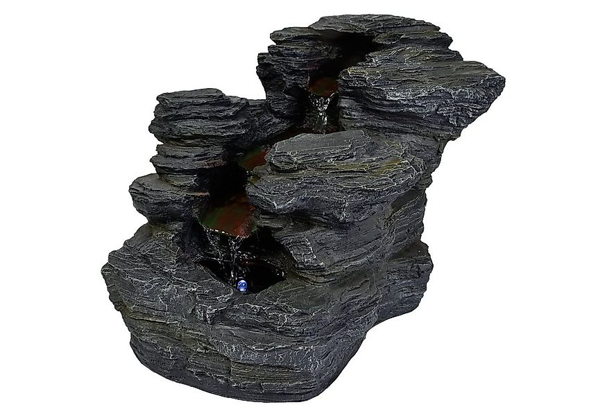 Köhko Zimmerbrunnen Zimmerbrunnen Gartenbrunnen in Schieferoptik mit LED-Be günstig online kaufen