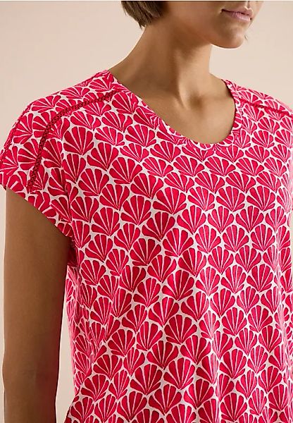 CECIL Kurzarm Shirt mit Spitzendetail günstig online kaufen