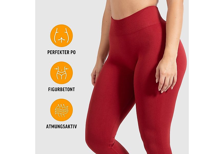 Smilodox Leggings Cetrina, Push Up Scrunch Leggings mit Schriftzug Fitness günstig online kaufen