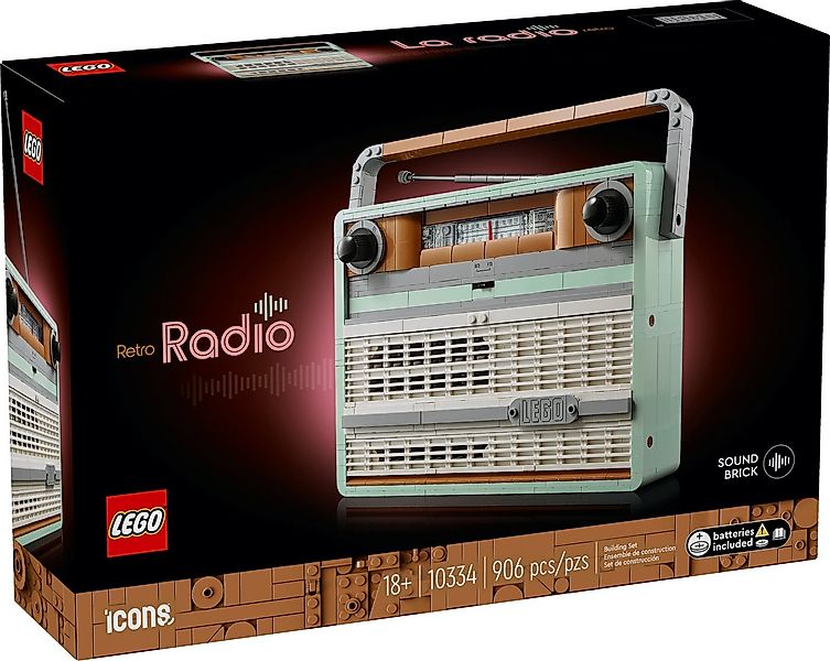 LEGO® Icons 10334 Retro-Kofferradio Konstruktionsspielsteine günstig online kaufen