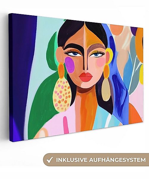 OneMillionCanvasses® Leinwandbild Porträt - Frau - Modern, Fotodruck (1 St) günstig online kaufen