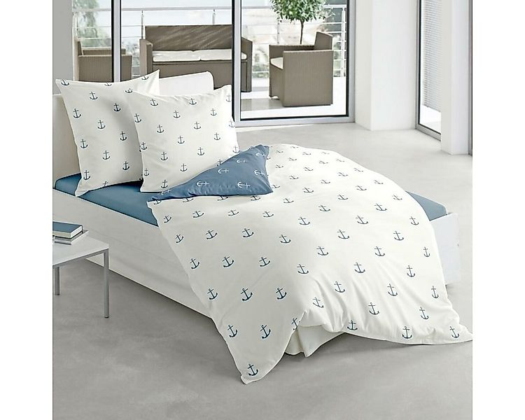 TRAUMSCHLAF Bettwäsche Anker, Biber, 2 teilig, hochwertige Biber Qualität günstig online kaufen