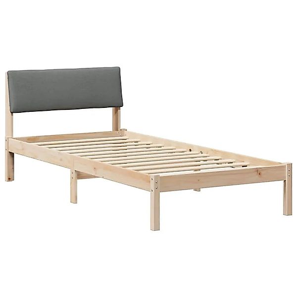 vidaXL Bettgestell Braun und Dunkelgrau 100 x 200 cm Massivholz Kiefer 8785 günstig online kaufen