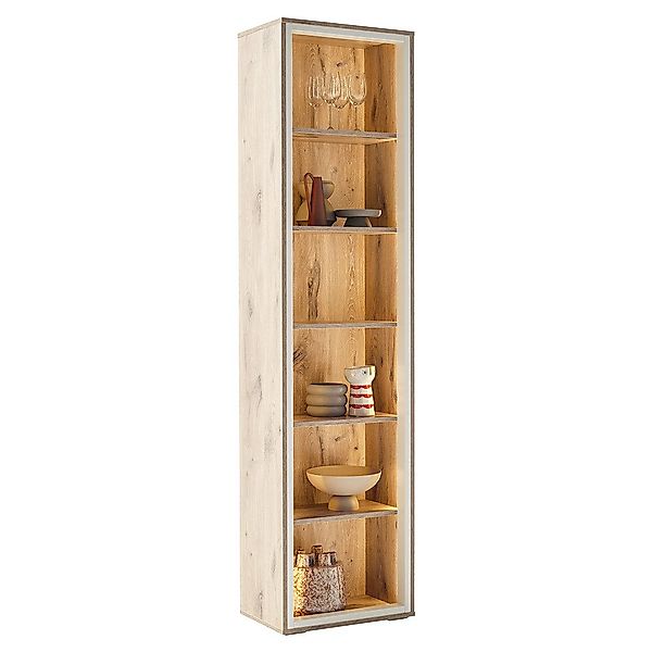 Lomadox Vitrine SAGUNTO-05 mit LED-Beleuchtung, weiß günstig online kaufen