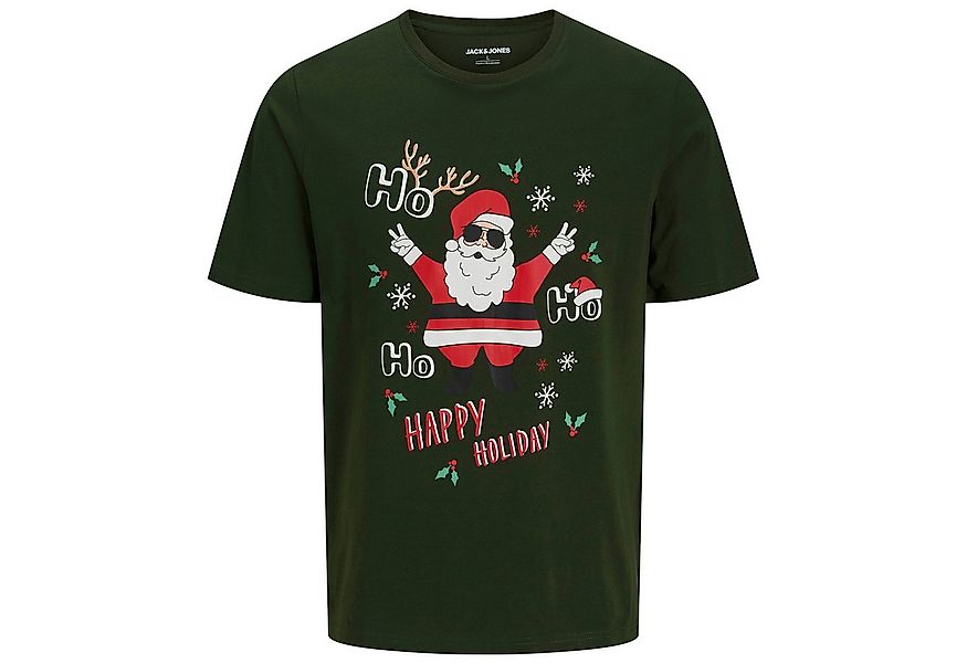 Jack & Jones Rundhalsshirt Jack&Jones Übergrößen Xmas T-Shirt oliv JJCHRIST günstig online kaufen