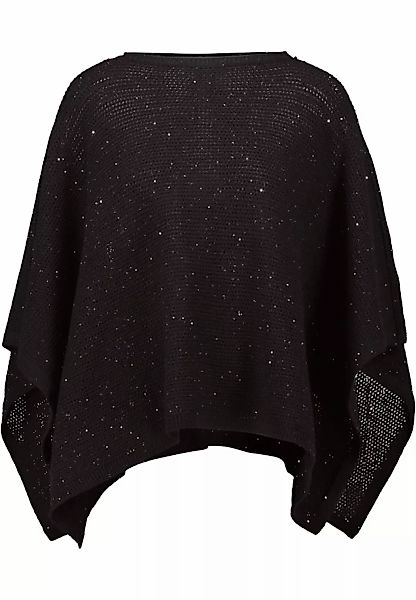 Zero 2-in-1-Strickjacke zero Poncho mit Glitzersteinchen (1-tlg) Ziersteine günstig online kaufen