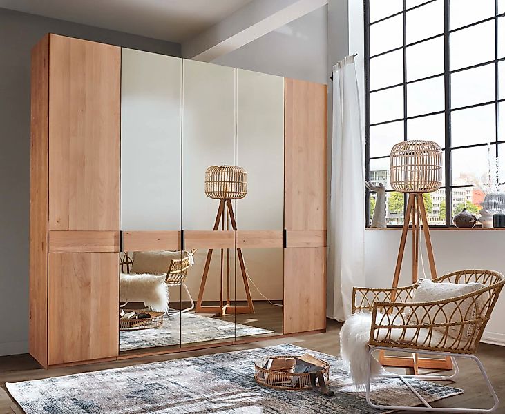 WIEMANN Kleiderschrank "Cardiff, Massivholztüren in Kombination mit Glas- o günstig online kaufen