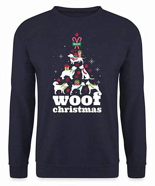 Quattro Formatee Sweatshirt Hund Weihnachtsbaum - Weihnachten Nikolaus Weih günstig online kaufen