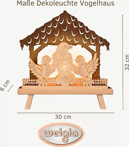Weigla Lichterbogen "Vogelhaus, Dekoleuchte, NATUR-BRAUN, Winterdeko, Herbs günstig online kaufen