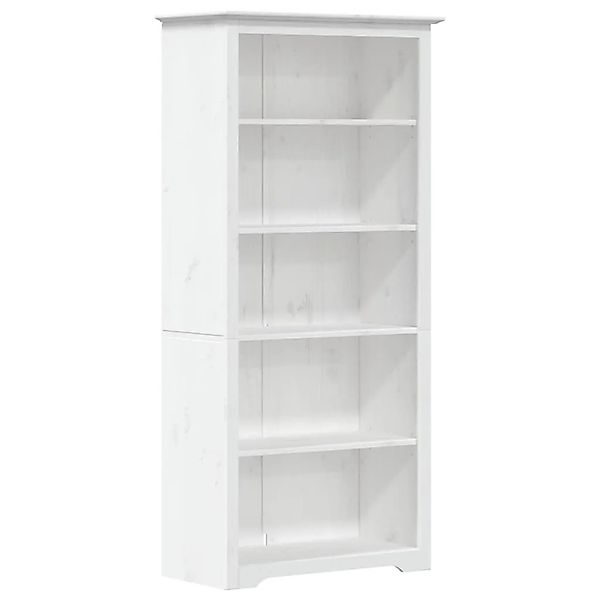 vidaXL Bücherregal 5 Fächer BODO Weiß 82x40x173 cm Massivholz Kiefer 355080 günstig online kaufen