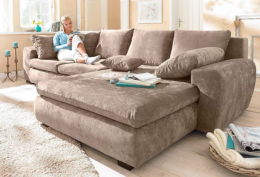 Home affaire Ecksofa Cara Mia L-Form, wahlweise mit Bettfunktion und Bettka günstig online kaufen