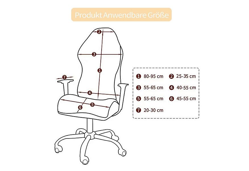 Refttenw Bürostuhlhusse Gaming Stuhl Bezug Belastbar Farbblockier Universel günstig online kaufen