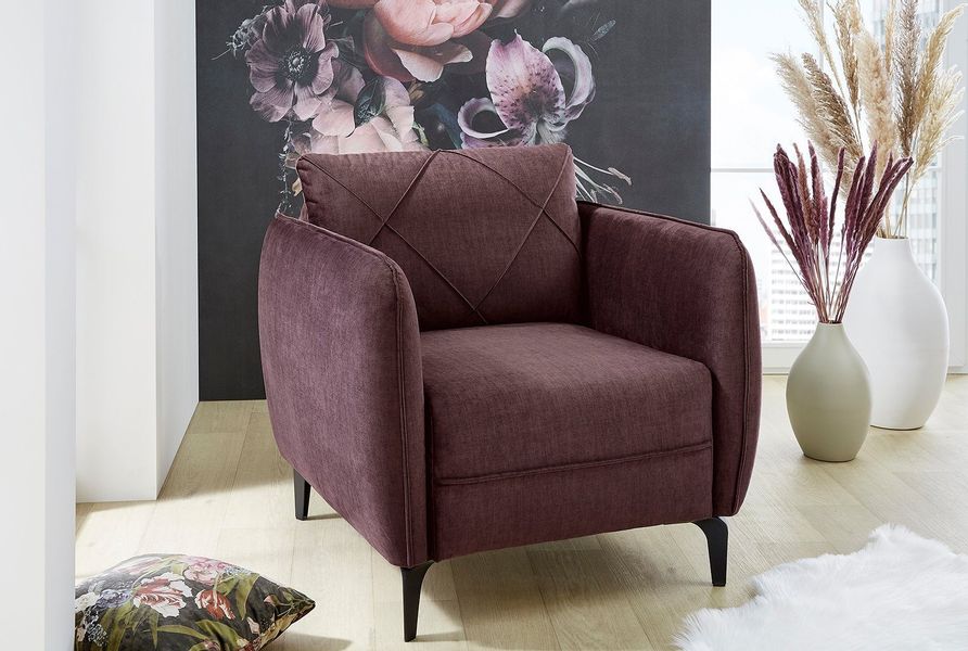 Jockenhöfer Gruppe Sessel "Novara" mit attraktiver Steppung, Rauten-Biesenn günstig online kaufen